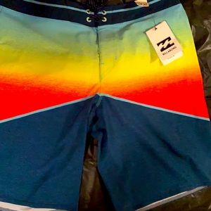 Brand new rainbow color size 32 billabong board shorts